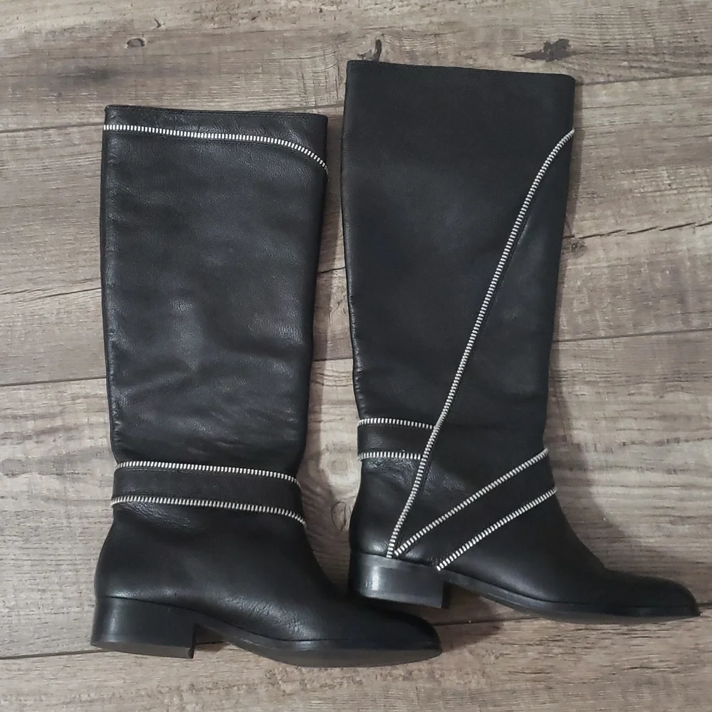 Michael Kors zipper detailed riding boots